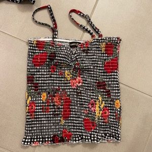 Ruched Detail plunge Top